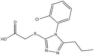 2-{[4-(2-chlorophenyl)-5-propyl-4H-1,2,4-triazol-3-yl]sulfanyl}acetic acid Struktur