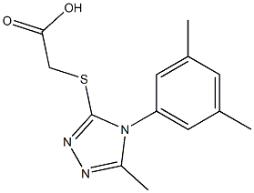 2-{[4-(3,5-dimethylphenyl)-5-methyl-4H-1,2,4-triazol-3-yl]sulfanyl}acetic acid Struktur