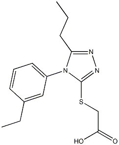 2-{[4-(3-ethylphenyl)-5-propyl-4H-1,2,4-triazol-3-yl]sulfanyl}acetic acid Struktur