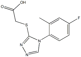 2-{[4-(4-fluoro-2-methylphenyl)-4H-1,2,4-triazol-3-yl]sulfanyl}acetic acid Struktur