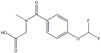 2-{[4-(difluoromethoxy)phenyl]-N-methylformamido}acetic acid Struktur