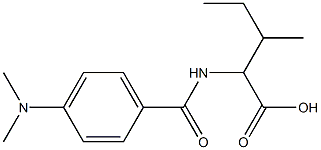 2-{[4-(dimethylamino)benzoyl]amino}-3-methylpentanoic acid Struktur