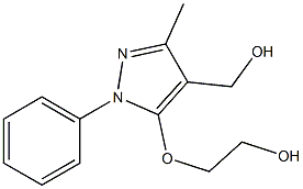 2-{[4-(hydroxymethyl)-3-methyl-1-phenyl-1H-pyrazol-5-yl]oxy}ethan-1-ol Struktur