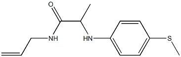 2-{[4-(methylsulfanyl)phenyl]amino}-N-(prop-2-en-1-yl)propanamide Struktur