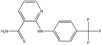 2-{[4-(trifluoromethyl)phenyl]amino}pyridine-3-carbothioamide Struktur