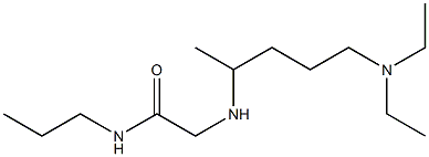 2-{[5-(diethylamino)pentan-2-yl]amino}-N-propylacetamide Struktur