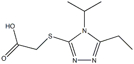 2-{[5-ethyl-4-(propan-2-yl)-4H-1,2,4-triazol-3-yl]sulfanyl}acetic acid Struktur