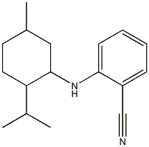 2-{[5-methyl-2-(propan-2-yl)cyclohexyl]amino}benzonitrile Struktur