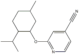 2-{[5-methyl-2-(propan-2-yl)cyclohexyl]oxy}pyridine-4-carbonitrile Struktur