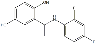 2-{1-[(2,4-difluorophenyl)amino]ethyl}benzene-1,4-diol Struktur