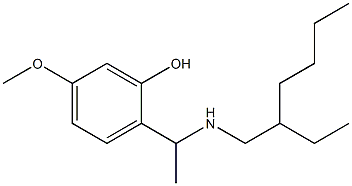 2-{1-[(2-ethylhexyl)amino]ethyl}-5-methoxyphenol Struktur