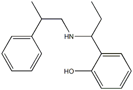 2-{1-[(2-phenylpropyl)amino]propyl}phenol Struktur