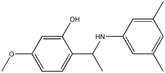 2-{1-[(3,5-dimethylphenyl)amino]ethyl}-5-methoxyphenol Struktur