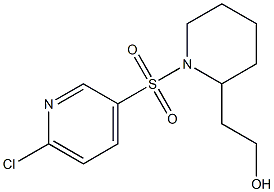 2-{1-[(6-chloropyridine-3-)sulfonyl]piperidin-2-yl}ethan-1-ol Struktur