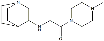 2-{1-azabicyclo[2.2.2]octan-3-ylamino}-1-(4-methylpiperazin-1-yl)ethan-1-one Struktur