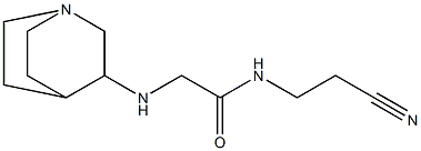 2-{1-azabicyclo[2.2.2]octan-3-ylamino}-N-(2-cyanoethyl)acetamide Struktur