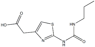 2-{2-[(propylcarbamoyl)amino]-1,3-thiazol-4-yl}acetic acid Struktur