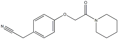 2-{4-[2-oxo-2-(piperidin-1-yl)ethoxy]phenyl}acetonitrile Struktur