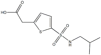 2-{5-[(2-methylpropyl)sulfamoyl]thiophen-2-yl}acetic acid Struktur