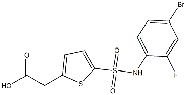 2-{5-[(4-bromo-2-fluorophenyl)sulfamoyl]thiophen-2-yl}acetic acid Struktur