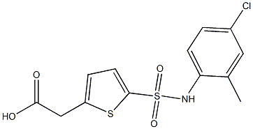 2-{5-[(4-chloro-2-methylphenyl)sulfamoyl]thiophen-2-yl}acetic acid Struktur