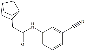 2-{bicyclo[2.2.1]heptan-2-yl}-N-(3-cyanophenyl)acetamide Struktur