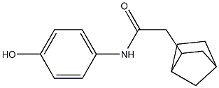 2-{bicyclo[2.2.1]heptan-2-yl}-N-(4-hydroxyphenyl)acetamide Struktur