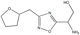 2-amino-2-[3-(oxolan-2-ylmethyl)-1,2,4-oxadiazol-5-yl]ethan-1-ol Struktur