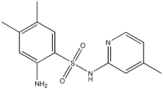 2-amino-4,5-dimethyl-N-(4-methylpyridin-2-yl)benzene-1-sulfonamide Struktur