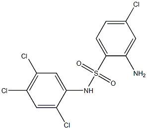 2-amino-4-chloro-N-(2,4,5-trichlorophenyl)benzene-1-sulfonamide Struktur