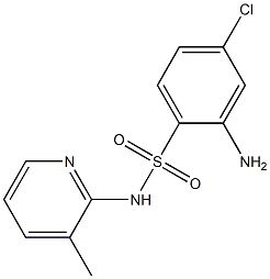 2-amino-4-chloro-N-(3-methylpyridin-2-yl)benzene-1-sulfonamide Struktur