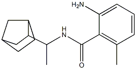 2-amino-N-(1-{bicyclo[2.2.1]heptan-2-yl}ethyl)-6-methylbenzamide Struktur