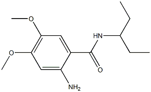 2-amino-N-(1-ethylpropyl)-4,5-dimethoxybenzamide Struktur