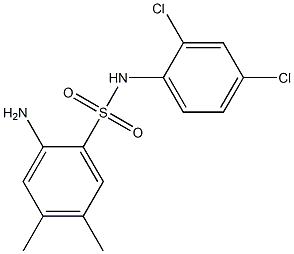 2-amino-N-(2,4-dichlorophenyl)-4,5-dimethylbenzene-1-sulfonamide Struktur