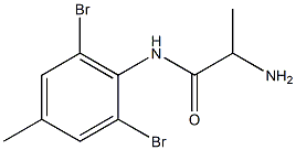 2-amino-N-(2,6-dibromo-4-methylphenyl)propanamide Struktur