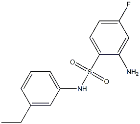 2-amino-N-(3-ethylphenyl)-4-fluorobenzene-1-sulfonamide Struktur