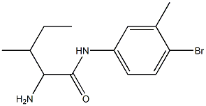 2-amino-N-(4-bromo-3-methylphenyl)-3-methylpentanamide Struktur