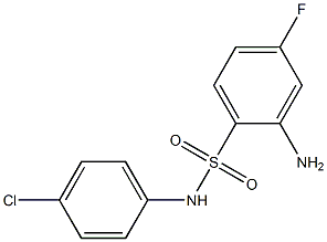 2-amino-N-(4-chlorophenyl)-4-fluorobenzene-1-sulfonamide Struktur