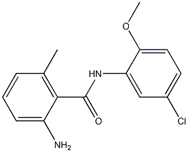 2-amino-N-(5-chloro-2-methoxyphenyl)-6-methylbenzamide Struktur