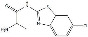 2-amino-N-(6-chloro-1,3-benzothiazol-2-yl)propanamide Struktur