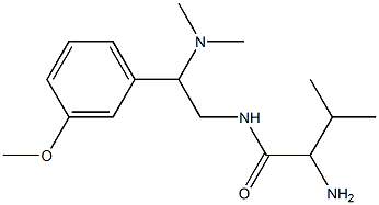 2-amino-N-[2-(dimethylamino)-2-(3-methoxyphenyl)ethyl]-3-methylbutanamide Struktur