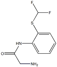 2-amino-N-{2-[(difluoromethyl)thio]phenyl}acetamide Struktur