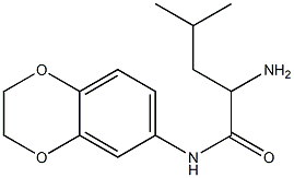 2-amino-N-2,3-dihydro-1,4-benzodioxin-6-yl-4-methylpentanamide Struktur