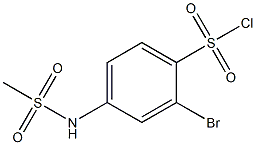 2-bromo-4-[(methylsulfonyl)amino]benzenesulfonyl chloride Struktur