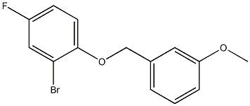 2-bromo-4-fluoro-1-[(3-methoxyphenyl)methoxy]benzene Struktur