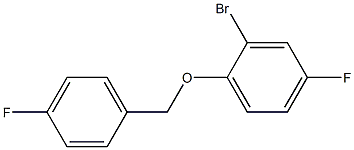 2-bromo-4-fluoro-1-[(4-fluorophenyl)methoxy]benzene Struktur