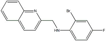 2-bromo-4-fluoro-N-(quinolin-2-ylmethyl)aniline Struktur