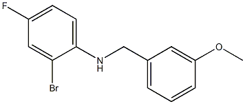 2-bromo-4-fluoro-N-[(3-methoxyphenyl)methyl]aniline Struktur