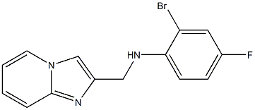 2-bromo-4-fluoro-N-{imidazo[1,2-a]pyridin-2-ylmethyl}aniline Struktur