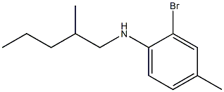 2-bromo-4-methyl-N-(2-methylpentyl)aniline Struktur